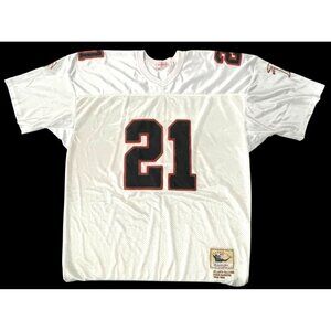 Mitchell & Ness NFL Atlanta Falcons Throwback Deion Sanders Jersey White #21 Siz